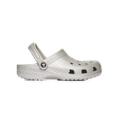 Crocs Dřeváky stříbrné 33 EU Classic Glitter Clog