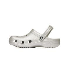 Crocs Dřeváky stříbrné 33 EU Classic Glitter Clog