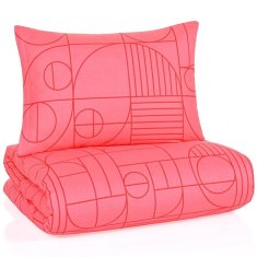 BedTex Bavlněné ložní povlečení Geo Sunset Coral