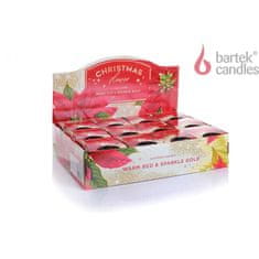 Bartek Svíčka Christmas Flower Sparkle Gold 115 g