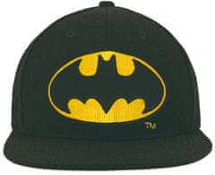 CurePink Čepice - snapback kšiltovka DC Comics: Batman Logo (nastavitelná)