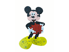 INTEREST Dětské vzdělávací dřevěné puzzle - Mickey Mouse.