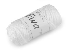 Kraftika 1ks bílá pletací a háčkovací příze macrame ewa 4 mm 90 g