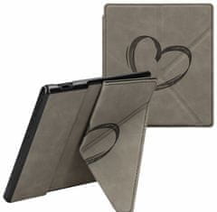 KW Mobile Pouzdro KW Mobile - Origami Nubuk Brushed Heart - KW6006101 - pro Amazon Kindle Oasis 2 / 3 - šedé