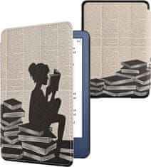 KW Mobile Pouzdro KW Mobile - Girl And Books - KW5998913 - pro Amazon Kindle 2022 - vícebarevné