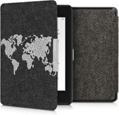 KW Mobile Pouzdro KW Mobile Felt Travel Outline - KW4848909 - pro Amazon Kindle Paperwhite 4 (2018) - černé