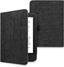 KW Mobile Pouzdro KW Mobile - Fabric Flip - KW5971819 - pro Amazon Kindle Paperwhite 4 (2018) - tmavě šedé