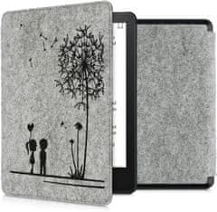 KW Mobile Pouzdro KW Mobile Felt Dandelion Love - KW5626001 - pro Amazon Kindle Paperwhite 5 (2021) - světle šedé