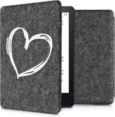 KW Mobile Pouzdro KW Mobile Felt Brushed Heart - KW5626003 - pro Amazon Kindle Paperwhite 5 (2021) - tmavě šedé