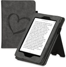 KW Pouzdro KW Mobile Brushed Heart - KW5626802 - pro Amazon Kindle Paperwhite 1/2/3 - tmavě šedé