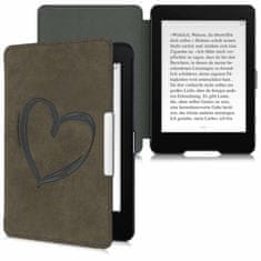 KW Mobile Pouzdro KW Mobile Felt Brushed Heart - KW5492402 - pro Amazon Kindle Paperwhite 4 (2018) - hnědé