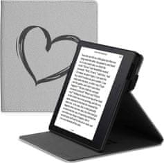 KW Mobile Pouzdro KW Mobile - Brushed Heart - KW4941806 - pro Amazon Kindle Oasis 2/3 - šedé