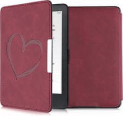 KW Pouzdro KW Mobile - Brushed Heart - KW4974710 - pro Amazon Kindle Paperwhite 1/2/3 - tmavě červené