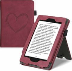 KW Mobile Pouzdro KW Mobile - Nubuck Brushed Heart - KW5022204 - pro Amazon Kindle Paperwhite 4 (2018) - Dark Red