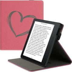 KW Pouzdro KW Mobile - Brushed Heart - KW4941808 - pro Amazon Kindle Oasis 2/3 - červené