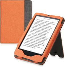 KW Mobile Pouzdro KW Mobile Double Leather - KW5626106 - pro Amazon Kindle Paperwhite 5 (2021) - šedá, oranžová