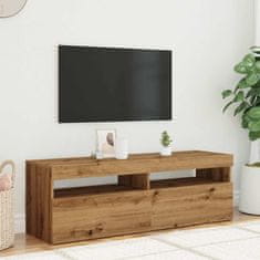 Vidaxl TV stolek s LED dub artisan 120 x 35 x 40 cm kompozitní dřevo