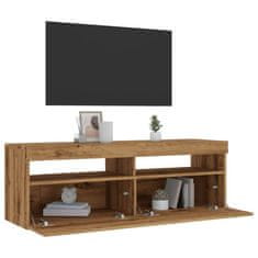 Vidaxl TV stolek s LED dub artisan 120 x 35 x 40 cm kompozitní dřevo