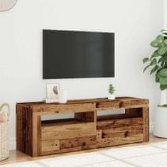 Vidaxl TV stolek s LED old wood 120 x 35 x 40 cm kompozitní dřevo