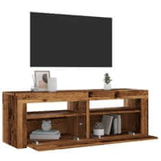 Vidaxl TV stolek s LED old wood 120 x 35 x 40 cm kompozitní dřevo