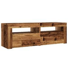 Vidaxl TV stolek s LED old wood 120 x 35 x 40 cm kompozitní dřevo