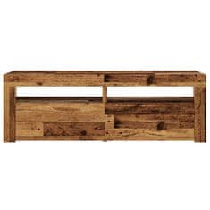 Vidaxl TV stolek s LED old wood 120 x 35 x 40 cm kompozitní dřevo