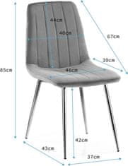 HOMEDE Jídelní židle Sarva vínová, velikost 46,5x37,5x85,5