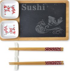 Mondex Servírovací sada na sushi SUSHIBO RED pro dvě osoby