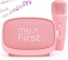 myFirst Karaoke set 2v1 Reproduktor Bluetooth mikrofon 5 Echo efektů pro děti