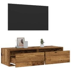 Vidaxl TV skříňka s LED osvětlením starého dřeva 100X35,5x25 cm