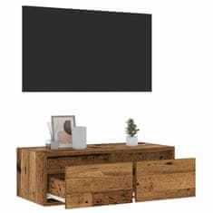 Vidaxl TV skříňka s LED osvětlením starého dřeva 75x35,5x25 cm