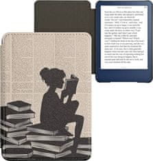 KW Mobile Pouzdro KW Mobile - Girl And Books - KW5998913 - pro Amazon Kindle 2022 - vícebarevné