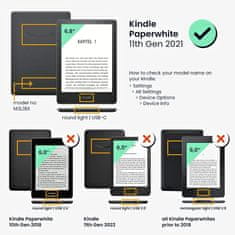 KW Mobile Pouzdro KW Mobile - Rising Sun - KW5626417 - pro Amazon Kindle Paperwhite 5 (2021) - šedé