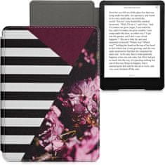 KW Mobile Pouzdro KW Mobile - Flowers & Stripes - KW5625662 - pro Amazon Kindle Paperwhite 5 (2021) - vícebarevné