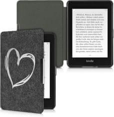 KW Mobile Pouzdro KW Mobile Felt Brushed Heart - KW4848910 - pro Amazon Kindle Paperwhite 4 (2018) - černé