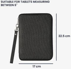 KW Mobile Pouzdro KW Mobile Neoprene Zipper Stand - KW5962601 - Univerzální pouzdro pro čtečky 6" se stojánkem - černé