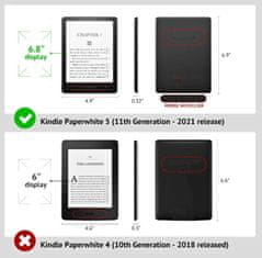 Fortress Fortress FT4027 Premium - pouzdro se stojánkem pro Amazon Kindle Paperwhite 5 (2021) - tmavě modré/šedé, magnet, AutoSleep