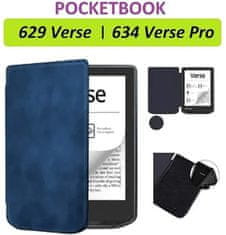 Durable Lock Armori Trimer T055, pouzdro pro Pocketbook 629 Verse / 634 Verse Pro - magnetické zavírání, AutoSleep, tmavě modré