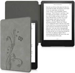 KW Mobile Pouzdro KW Mobile - Butterfly Tendril - KW5625710 - pro Amazon Kindle Paperwhite 5 (2021) - šedé