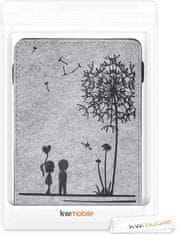 KW Mobile Pouzdro KW Mobile - Dandelion Love - KW4760310 - pro Pocketbook 616/617/627/628/632/633 - barva černá, šedá