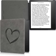 KW Mobile Pouzdro KW Mobile - Brushed Heart - KW5697202 - pro Amazon Kindle Oasis 2/3 - šedé