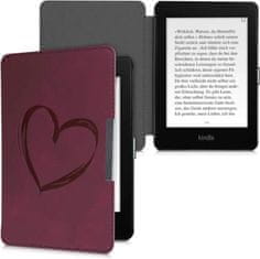 KW Pouzdro KW Mobile - Brushed Heart - KW4897512 - pro Amazon Kindle Paperwhite 4 (2018) - tmavě červené