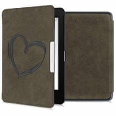 KW Mobile Pouzdro KW Mobile Felt Brushed Heart - KW5492402 - pro Amazon Kindle Paperwhite 4 (2018) - hnědé