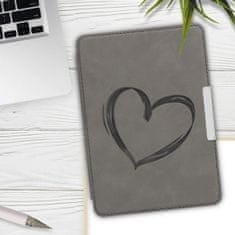 KW Mobile Pouzdro KW Mobile - Brushed Heart - KW4897505 - pro Amazon Kindle Paperwhite 4 (2018) - šedé