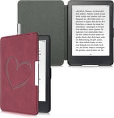 KW Pouzdro KW Mobile - Brushed Heart - KW4974710 - pro Amazon Kindle Paperwhite 1/2/3 - tmavě červené