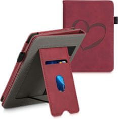 KW Mobile Pouzdro KW Mobile - Nubuck Brushed Heart - KW5567502 - pro Amazon Kindle Paperwhite 1/2/3 - Dark Red