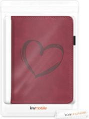 KW Mobile Pouzdro KW Mobile - Nubuck Brushed Heart - KW5567502 - pro Amazon Kindle Paperwhite 1/2/3 - Dark Red