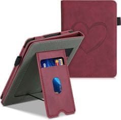 KW Mobile Pouzdro KW Mobile - Nubuck Brushed Heart - KW5022204 - pro Amazon Kindle Paperwhite 4 (2018) - Dark Red