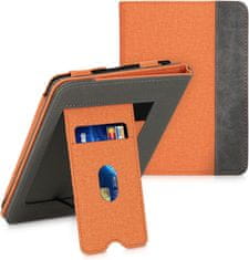 KW Mobile Pouzdro KW Mobile Double Leather - KW5626106 - pro Amazon Kindle Paperwhite 5 (2021) - šedá, oranžová