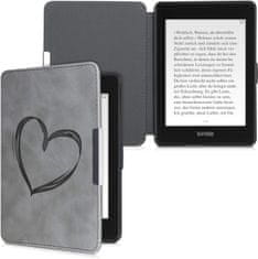 KW Mobile Pouzdro KW Mobile - Brushed Heart - KW4974707 - pro Amazon Kindle Paperwhite 1/2/3 - šedé